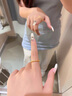 中國黃金紫藤花黃金戒指女18K金戒指女七夕情人節(jié)禮物生日禮物送女友老婆 紫荊花18K金戒指#12+情人節(jié)禮盒 曬單實(shí)拍圖