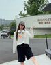 卡賓（CABBEEN）【線(xiàn)跡燙鉆】明線(xiàn)結(jié)構(gòu)休閑短褲男2025夏季新款純棉百搭時(shí)尚 煤黑色01 L /175/50 曬單實(shí)拍圖