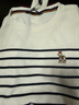 HAZZYS哈吉斯女裝 秋季款女士條紋學(xué)院休閑長(cháng)袖T恤女ABTSE0BCF05 白色WT S (155/80A 36) 曬單實(shí)拍圖