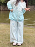 森女部落原創(chuàng)甜美漸變花邊連帽衛(wèi)衣女寬松外套春 外套常規(guī)版（單件） S 曬單實拍圖