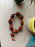 知翠軒蘇工橄欖核手串原皮包衣達摩純手工雕刻爆紅雞血核核雕文玩手鏈男 直徑20mm吊墜款 曬單實(shí)拍圖