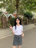 巴金多庫迪咖啡師工作服短袖t恤純棉圓領火鍋餐飲奶茶店工服定制印logo A【7A抗菌純棉】深夜黑 L 曬單實拍圖