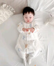 翹腳鴨（Tiptoe Duck）嬰兒衣服連體衣睡袋新生兒夾棉秋冬季寶寶貼身春秋款 小兔 100cm  曬單實拍圖