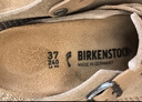 BIRKENSTOCK勃肯德國進口女款牛皮絨面革時尚編織Boston包頭拖鞋 沙色窄版1026694 37 曬單實拍圖