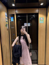 SNYDER WEAR新款法式溫柔風ins寬松系帶連衣裙無袖甜美生日海邊度假裙子 粉黑（短款） S 建議(90斤以內(nèi)) 曬單實拍圖