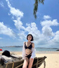DK泳衣女新款bikini性感三角比基尼韓國顯瘦聚攏分體游泳裝 黑色 L 曬單實(shí)拍圖
