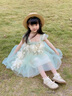 G.DUCKKIDS童裝女童連衣裙夏季2025新款公主裙兒童裙子夏天花仙子蓬蓬吊帶裙 綠色 100 尺碼2~3歲【 90-100cm】 曬單實(shí)拍圖