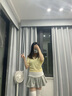 妙奕嘉裙子女裝半身裙短裙a字百褶裙學院風高級感小個子百搭高腰灰色 螺紋蕾絲拼接百褶裙【灰色】 M 【建議90-105斤】 曬單實拍圖