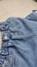 派吉鯊松緊腰牛仔褲女2026秋季新款寬松直筒長(cháng)褲春秋休閑顯瘦垂感闊腿褲 7012#藍色【長(cháng)褲】高品質(zhì) XL 【建議118-128斤】 曬單實(shí)拍圖
