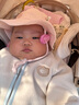 麥拉貝拉（MOLO BALO）嬰兒帽子純棉春夏裝款寶寶防曬帽外出遮陽(yáng)可愛(ài)漁夫帽 粉色 帽圍48cm 曬單實(shí)拍圖