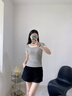 衣品元新款2025年夏季條紋T恤女士短袖正肩半袖女裝通勤風(fēng)女式寬松上衣 杏黑條紋短袖均碼【80斤-120斤】 均碼 杏黑條紋短袖【85斤-120斤】 曬單實(shí)拍圖