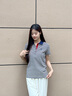 NAOTIEA納奧蒂爾小帆船撞色條紋短袖T恤上衣女2025夏季新款休閑POLO衫 米白藏藍(lán)色 XL （建議110-120斤） 曬單實(shí)拍圖