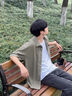 暢登工裝襯衫男五分袖港風(fēng)薄款襯衣夏季潮牌潮流衣服設(shè)計帥氣休閑外套 藍色 【186】 XL 曬單實拍圖
