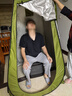 悅卡（YUECAR）車載折疊馬桶汽車內應急成人老人坐便器大號戶外露營便攜式廁所 大號折疊馬桶-黑灰色+1.9米帳篷 曬單實拍圖