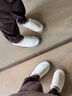 斐月伽一次性拖鞋加厚秋冬季男女家用酒店室內待客拖鞋旅行民宿便攜拖鞋 升級防滑鞋底2雙裝-米白 曬單實(shí)拍圖