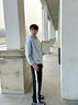 NASA MARVEL七夕情人節(jié)禮物休閑褲男春秋季束腳運動長褲寬松彈力大碼百搭黑 曬單實拍圖
