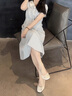 愛步（ECCO）芭蕾舞鞋女 25年夏季新款淺口單鞋蝴蝶結(jié)女鞋 舞悅234313 石灰色23431301378 36 曬單實(shí)拍圖
