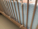 愛貝迪拉（AIBEDILA）嬰兒床圍欄軟包加高純棉防撞護邊寶寶平接床兒童拼接床圍擋 晚安月亮【高度40cm】 長度200cm（100cm*2片） 曬單實拍圖