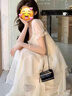 粉媚夢(mèng)小香風(fēng)連衣裙女純欲夏季裙子衣服女裝沙灘裙高級感海邊穿搭長(cháng)裙 收腰不規則甜美長(cháng)裙米白色 L 【建議120-130】 曬單實(shí)拍圖