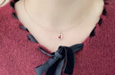 LEROGENI項(xiàng)鏈女玫瑰金葫蘆鴿血紅寶石吊墜高檔首飾品情人節(jié)生日禮物送老婆 葫蘆紅寶石項(xiàng)鏈 曬單實(shí)拍圖