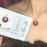 周大金 CHOW TAI KING紅瑪瑙平安扣銀項(xiàng)鏈女純銀吊墜母親節(jié)520情人生日禮物送女友媽媽 平安扣項(xiàng)鏈 曬單實(shí)拍圖