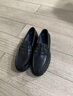 諾貝達(dá)男鞋 胎牛皮舒適透氣商務(wù)休閑皮鞋 男士厚底一腳蹬便士樂福鞋 黑色 40 （歐碼偏大，請拍小一碼） 曬單實拍圖