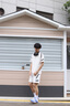 羅蒙（ROMON）港風(fēng)短袖t恤男士夏季新款休閑運動套裝寬松半袖男T上衣服男裝 FKS653白色套裝 XL 約130-150斤可穿 曬單實拍圖