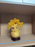 黃水晶發(fā)財(cái)樹(shù)酒柜裝飾品擺件家居客廳電視柜辦公室工藝品擺設(shè)創(chuàng)意 大號(hào)發(fā)財(cái)樹(shù)+底座+6個(gè)吊墜 曬單實(shí)拍圖