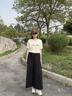 旅途原品（ltyp）t恤女50支棉slogan空氣云朵T恤圓領(lǐng)字母短款上衣秋季 珍珠白-字母繡花 M （現貨） 曬單實(shí)拍圖