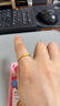 中國(guó)黃金（CHINA GOLD）櫻花黃金戒指女足金古法素圈對(duì)戒婚戒七夕情人節(jié)禮物送女友老婆 13#櫻花戒指約1.1g*甄選禮盒 曬單實(shí)拍圖