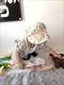 文枝新生嬰幼兒帽子春夏季薄款0-3-6-12個月女寶寶棉遮陽兒童帽初生 小湫米色宮廷帽 帽圍40-48cm （建議3-20個月） 曬單實拍圖
