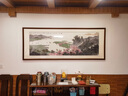 伯莎丹頓（BERTHA DENTON）新中式國畫手繪水鄉(xiāng)風(fēng)景畫裝飾畫禪意客廳名家手繪辦公室餐廳掛畫 品質(zhì)紅木 帶框長170 高67CM 曬單實(shí)拍圖