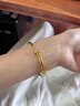 歐鑫福金店爆款金包銀鉆紋拉絲實(shí)心推拉手鐲足金999包足銀情人節送禮物 金包銀鉆紋推拉手鐲-總重約25克 包金1.5克 曬單實(shí)拍圖