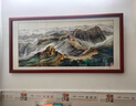 彌錦江山萬(wàn)里長(cháng)城靠山圖山水畫(huà)辦公掛畫(huà)會(huì )議室裝飾字畫(huà)客廳背景墻壁畫(huà) 05款-萬(wàn)里長(cháng)城 高清有機玻璃面  180*60cm成品 紅木色實(shí)木框（順豐包郵） 曬單實(shí)拍圖