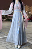 飚閣漢服中國風(fēng)女裝套裝2025年新款國風(fēng)大賞【花瑤】古裝唐制 粉色 里衣+外衣+裙子+披帛 均碼 80-135斤 曬單實(shí)拍圖