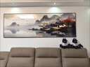 杜慕倫客廳裝飾畫沙發(fā)背景墻掛畫2025最新款壁畫字畫辦公室山水畫掛墻畫 一帆風順 200*80cm【適合2.5~3米沙發(fā)】 晶瓷+金鋁合金框（黑色請備注） 曬單實拍圖
