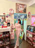 乖甜星時(shí)尚穿搭運(yùn)動(dòng)風(fēng)休閑套裝女春秋2025新款連帽衛(wèi)衣闊腿褲顯瘦兩件套 粉色套裝 XL 曬單實(shí)拍圖