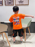 迪士尼（Disney）兒童短袖套裝新款小學(xué)生男孩帥氣t恤夏季中大童休閑運動(dòng)套裝 乳白色 套裝M款 150 建議身高135-145厘米左右 曬單實(shí)拍圖