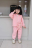 可歆寶貝女童春裝套裝2024新款春秋季衣服兒童裝女寶寶春秋洋氣時(shí)髦三件套 粉色（外套+褲子+打底衫）配包包 90 碼建議1-2歲（身高85左右） 曬單實(shí)拍圖