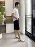 Lee Cooper/李庫珀 男士黑色短褲夏季新款潮牌時(shí)尚寬松簡(jiǎn)約牛仔五分褲男 黑色 XL 【建議130-140斤左右】 曬單實(shí)拍圖