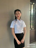 女士純棉短袖白襯衫新款洋氣夏高端免燙雅戈商務(wù)職業(yè)裝通勤襯衣爾 白色方領(lǐng)暗扣 （短袖） 38 （110-120斤） 曬單實拍圖