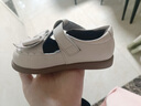 泰蘭尼斯女童小皮鞋秋季新款軟底蝴蝶結(jié)公主鞋女寶寶甜美兒童鞋子 米白 21 適合腳長(zhǎng)12.8~13.2cm 曬單實(shí)拍圖