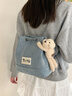 toutou包包女2025年水桶包牛仔小狗雙肩包小桶包女生日禮物送女友 牛仔藍 曬單實(shí)拍圖