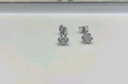 周六福（ZLF）  18K金鉆石耳釘女六爪鑲鉆璀璨閃耀耳飾送女友禮物 現(xiàn)貨（一對(duì)） 曬單實(shí)拍圖