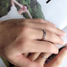 歐禮純銀情侶對戒可刻字足銀戒指結婚戒指求婚戒指送女朋友情人節(jié)禮物 蒹葭白露情侶對戒（需閉口留言） 曬單實拍圖