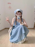 樂(lè )雅秀法式紫色吊帶連衣裙子女夏季海邊度假風(fēng)長(cháng)裙夏裝多巴胺搭配一整套 藍色罩衫裙蕾絲吊帶裙 L 105-115斤 曬單實(shí)拍圖