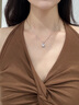JOLINSYPT950鉑金鉆石項鏈女四葉草吊墜白金鎖骨鏈飾品情人節(jié)禮物送老婆 【鉆石30分】鉑金項鏈 曬單實拍圖