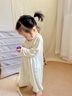 貝樂咿嬰兒衣服夏季空調服長袖連體衣莫代爾男女寶寶睡衣哈衣小童外出服 6677-淺藍+6831-淺綠 90cm （1-2歲22-26斤） 曬單實拍圖