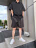 魯賓克冰絲短褲男士夏季薄款寬松百搭透氣速干運動(dòng)外穿休閑大碼五分中褲 【兩件裝】7004黑色+7030黑色 XL （建議125-135斤） 曬單實(shí)拍圖