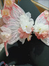 后壓蝴蝶花朵發(fā)夾絹花撲棱古風(fēng)蛾子漢服流蘇發(fā)飾仙氣配飾國風(fēng)頭飾 蝴蝶絹花粉 曬單實(shí)拍圖